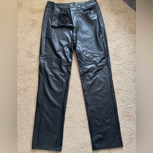 PAIGE Black Faux Leather Pants